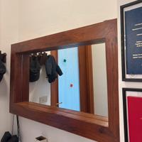 Specchio in legno vintage di design