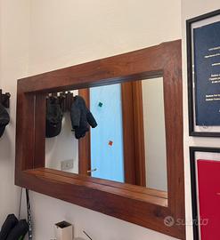 Specchio in legno vintage di design