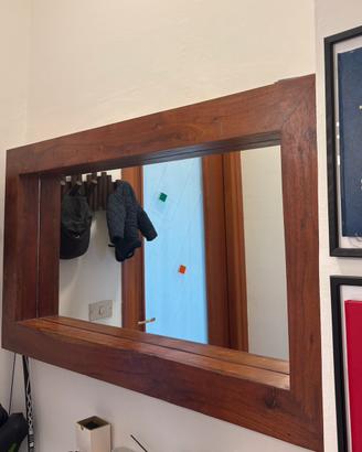 Specchio in legno vintage di design