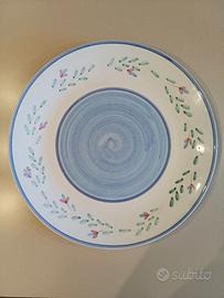 Piatto ceramica Caleca Blue Garland