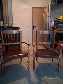 2 poltrone Rusctiche in Legno