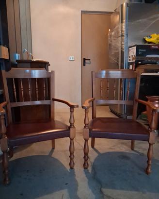 2 poltrone Rusctiche in Legno