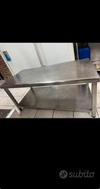 Tavolo acciaio inox 150x40x40