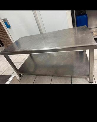Tavolo acciaio inox 150x40x40