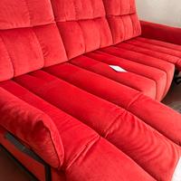 Divano velluto arancione