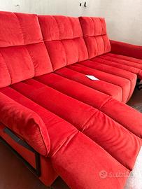 Divano velluto arancione