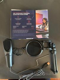 Trust GXT 232 Mantis microfono USB streaming + tre