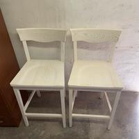 Coppia di sgabelli alti in legno