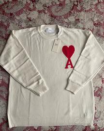 Maglione Ami Paris tg-M bianco