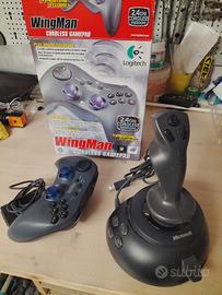 Gamepad Logitech WingMan + joystick Microsoft Side