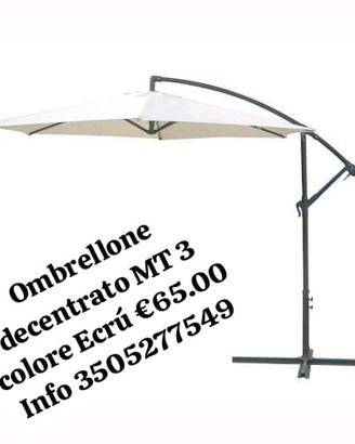 Ombrellone decentrato 3mt colore Ecrú 