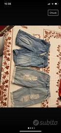 2 jeans corti taglia 4/6 anni