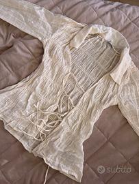 camicia semplice con arricciatura
