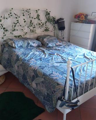 letto matrimoniale ferro bianco Ikea LEIRVIK