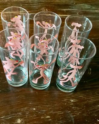 Set bicchieri pantera rosa