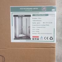 box doccia per nicchia , doppia porta battente