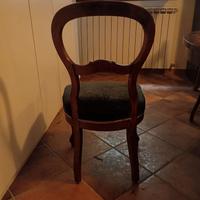 Tavolo rotondo con 4 sedie stile Luigi XVI