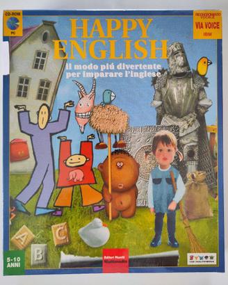 Videogioco didattico HAPPY ENGLISH + CD-ROM, nuovo