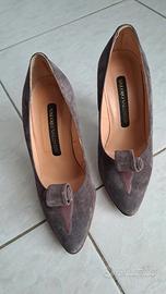 scarpe vintage in camoscio 