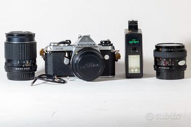 asahi  pentax me + pentax 50mm f1.7 +2  obbiettivi