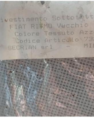 Rivestimento sottotetto rigido Fiat ritmo vecchio
