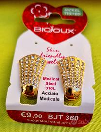 orecchini BIOJOUX nuovi in acciaio medicale