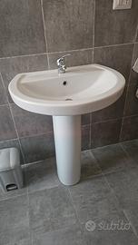 Lavabo completo di colonna e miscalatore