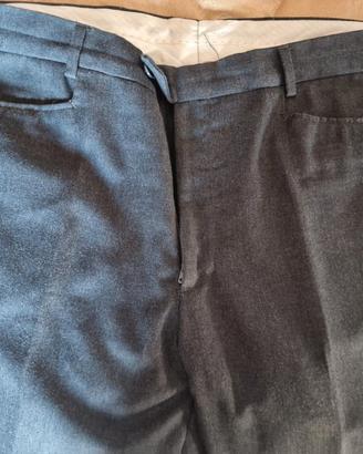 Pantalone grigio in pura lana vergine taglia 54