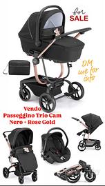 Passeggino Cam Trio Nero Rose Gold