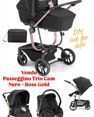 Passeggino Cam Trio Nero Rose Gold