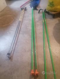 3 sci da fondo e 3 bastoncini carbonio