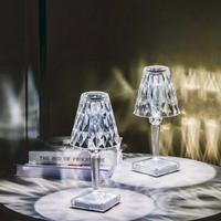 Coppia Lampada LED Touch effetto cristallo 