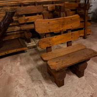 Coppia di panche in legno