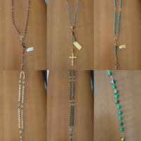 Collane rosario placcate oro e argento e bracciale