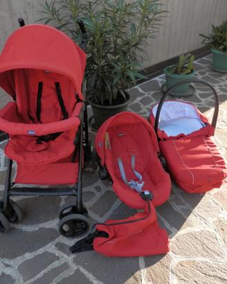 Passeggino Trio Chicco Sprint Rosso Passion Chicco