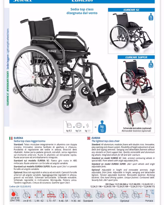 Sedia a rotelle Surace modello Eureka