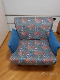 Poltrona letto con copri poltrona 