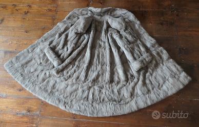 Pelliccia lunga vintage rat musquè chiaro