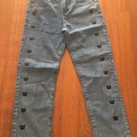 Jeans nuovi tg M  marca EM con disegni
