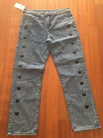 Jeans nuovi tg M  marca EM con disegni