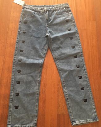 Jeans nuovi tg M  marca EM con disegni
