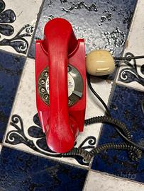 Telefono vintage Safnat rosso