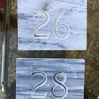 Numero civico antico targa in pietra Marmo 26 28