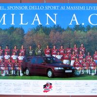 Poster Milan 1996/97 calcio Opel MotorShow Lotto