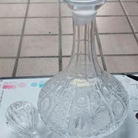 Bottiglia Vintage vetro cristallo Decorata