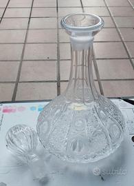 Bottiglia Vintage vetro cristallo Decorata