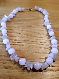 Collana quarzo rosa