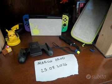 Nintendo switch oled + custodia Splatoon3 