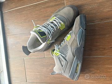Scarpe Jordan 4 Neon Grigie Taglia 41 Streetwear
