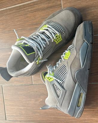 Scarpe Jordan 4 Neon Grigie Taglia 41 Streetwear